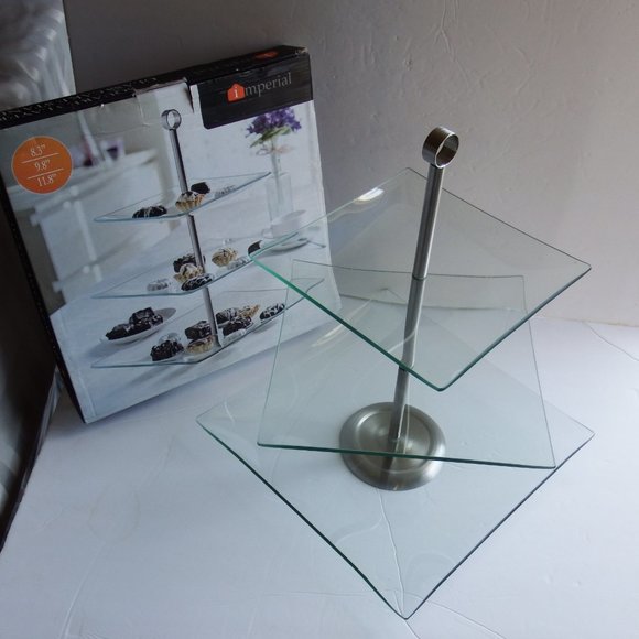 NEW Imperial 3 Tier Cake Hors D'oeuvre Candy Tray - Picture 3 of 5